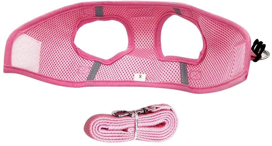  PET SPPTIES Tela de Malla Chaleco para Perros Arnés Suave Ajustable cómodo para Cachorros, Perros Pequeños y Gatos PS042 (S, Pink) 