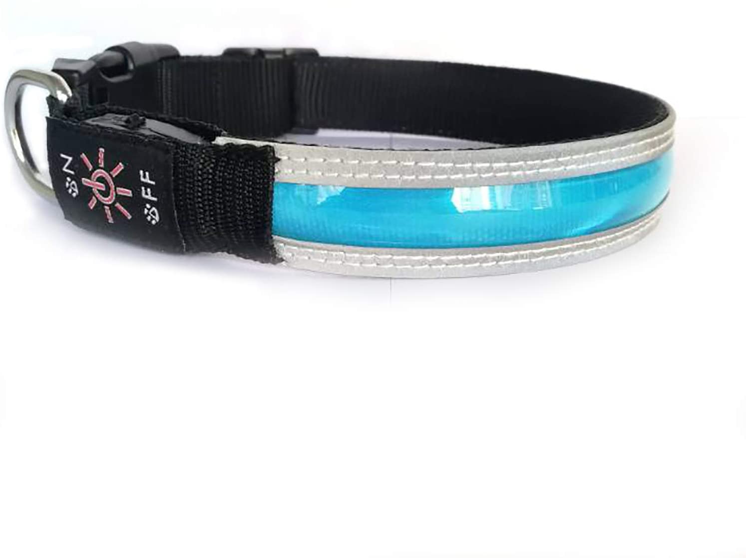  PetIsay LED Collar para Perros, Super Brillante con luz LED Recargable por USB, Collar de Perro Iluminado para Seguridad Nocturna, Resistente al Agua, tamaños Ajustables(Azul Real，L(50-60cm)) 