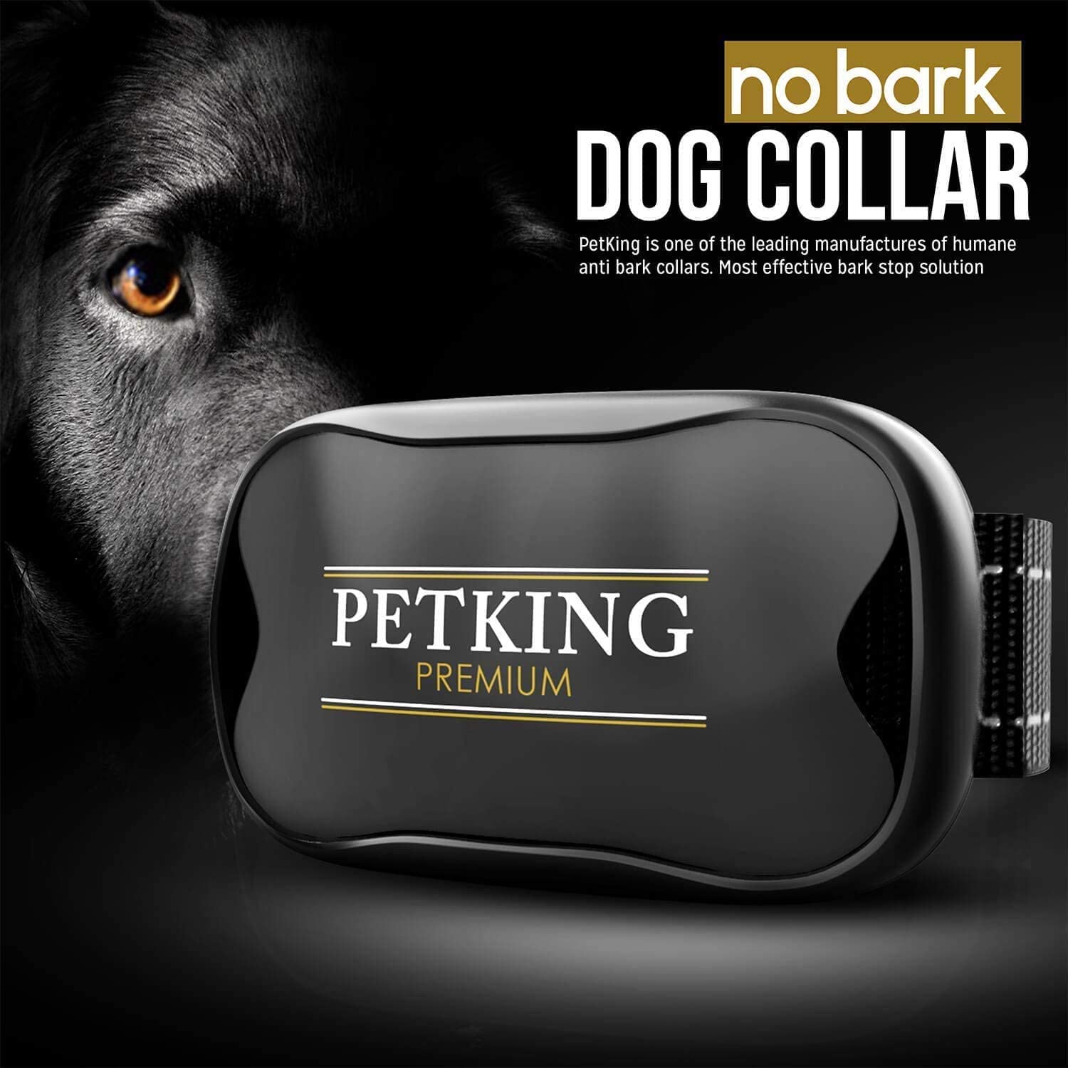  PetKing Premium Collar Antiladridos para Perros Pequeños y Grandes Collar Adiestramento Perros No Electrico Collares Anti ladridos Dispositivo Antiladrido Collare Entrenamiento Vibración 
