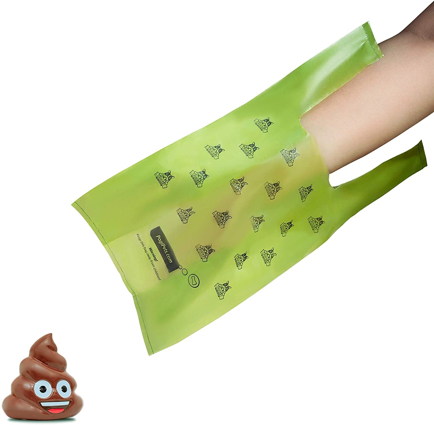  Pogi's Poop Bags - 900 Bolsas para excremento de Perro con manijas de Amarre fácil - Biodegradables, Perfumadas, Herméticas 