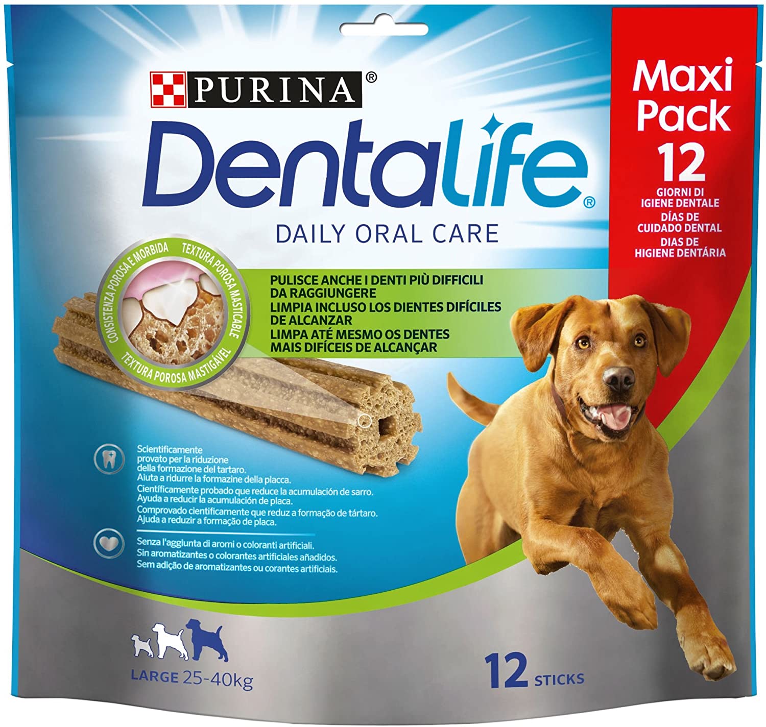  Purina Dentalife Perro Grande [5 packs x 12 sticks] 