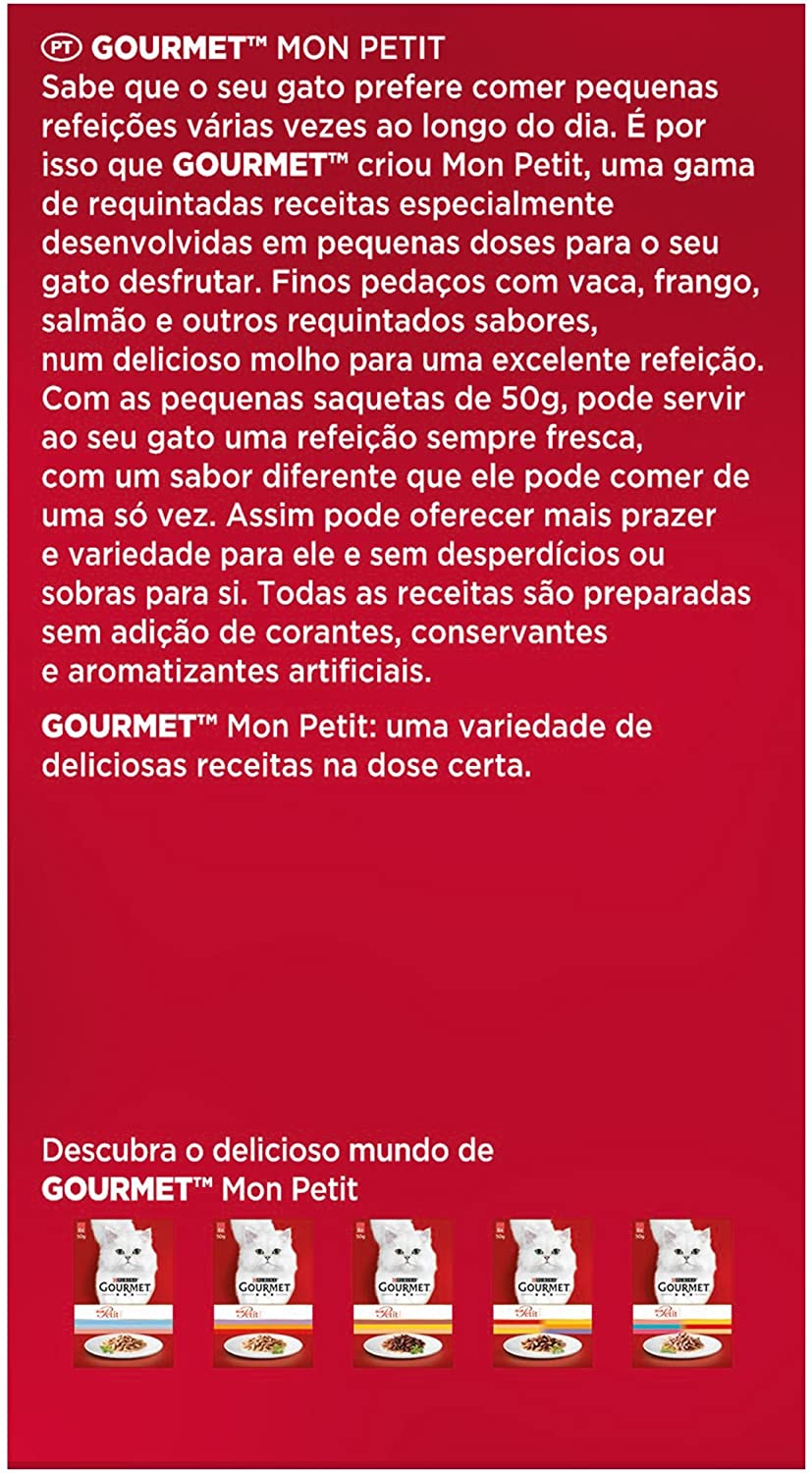  Purina Gourmet Mon Petit comida para gatos Carnes 8 x [6 x 50 g] 