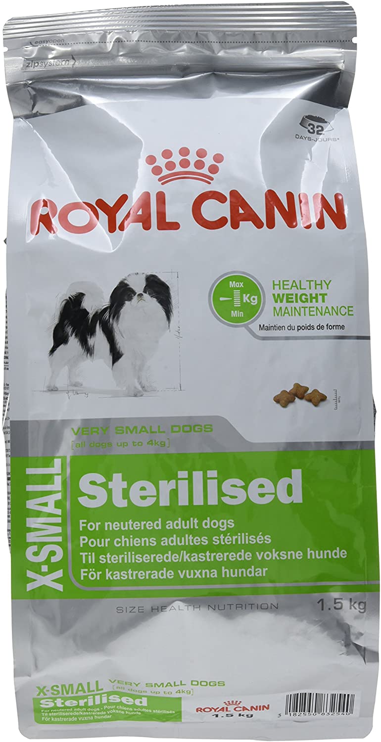  Royal Canin X-Small Sterilised - Comida para perros adultos esterilizados, 1,5 Kg 