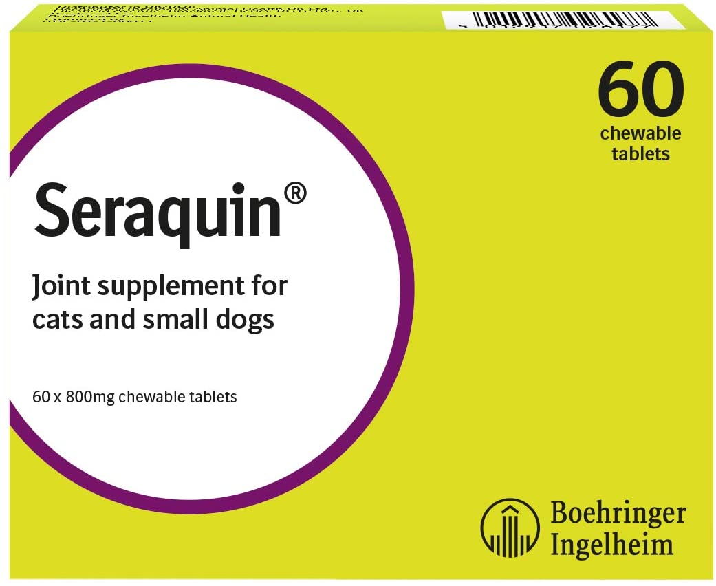  Seraquin Veterinary Joint Supplement with Turmeric, for Cats and Small Dogs 