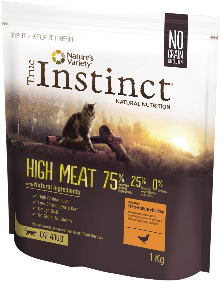  True Instinct High Meat - Pienso para Gato Adulto con Pollo campero deshuesado - 1 kg 
