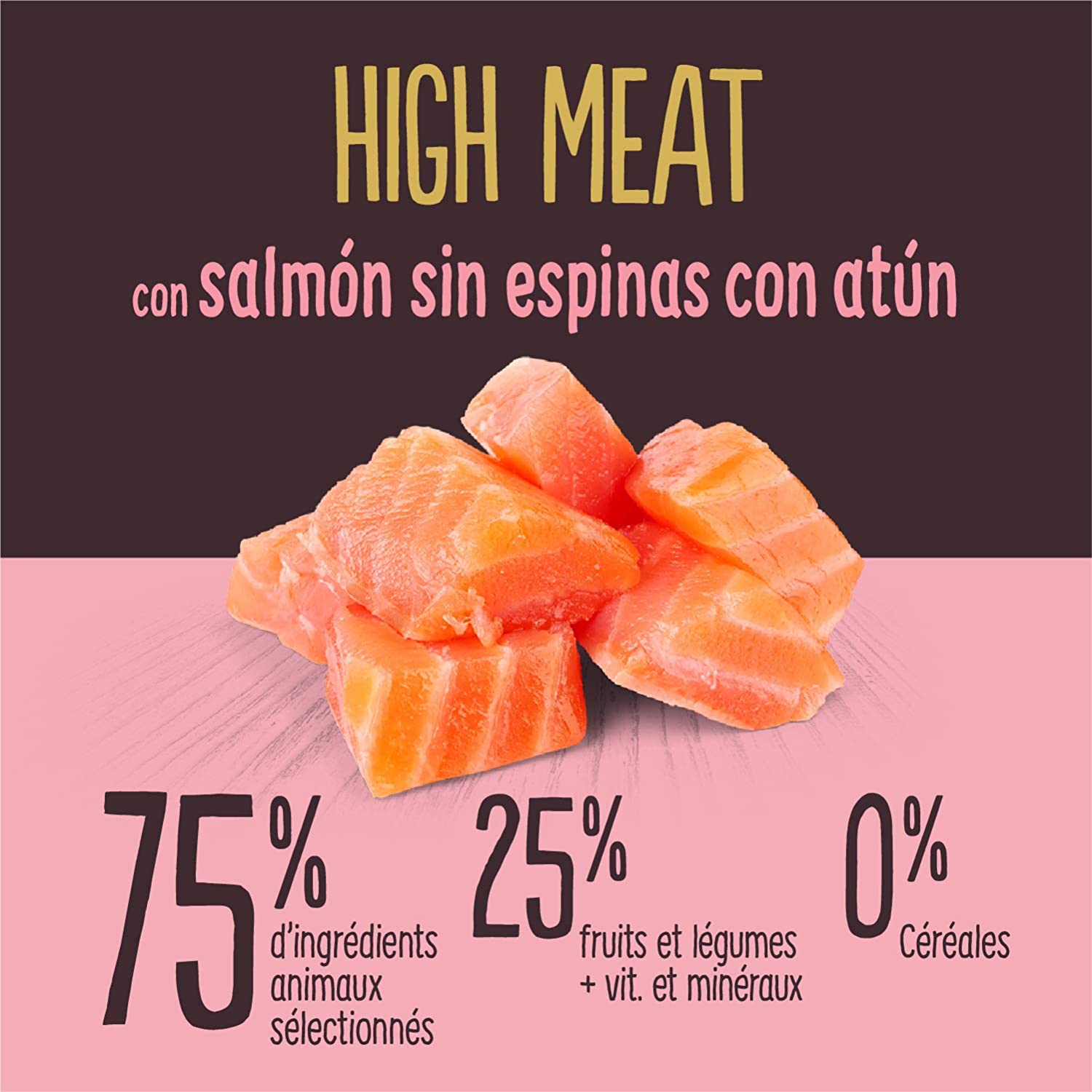  True Instinct High Meat - Pienso para Gatos Adultos con Salmón sin espinas y atún- 1 kg 