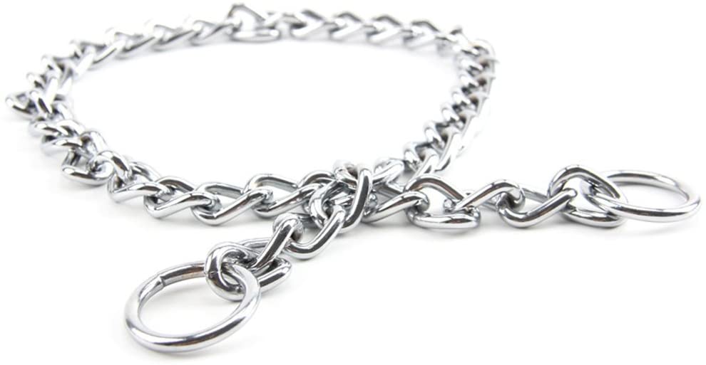  UEETEK Collar para perro cadena de serpiente pesado collar de entrenamiento 4,0 mm x 65 cm 
