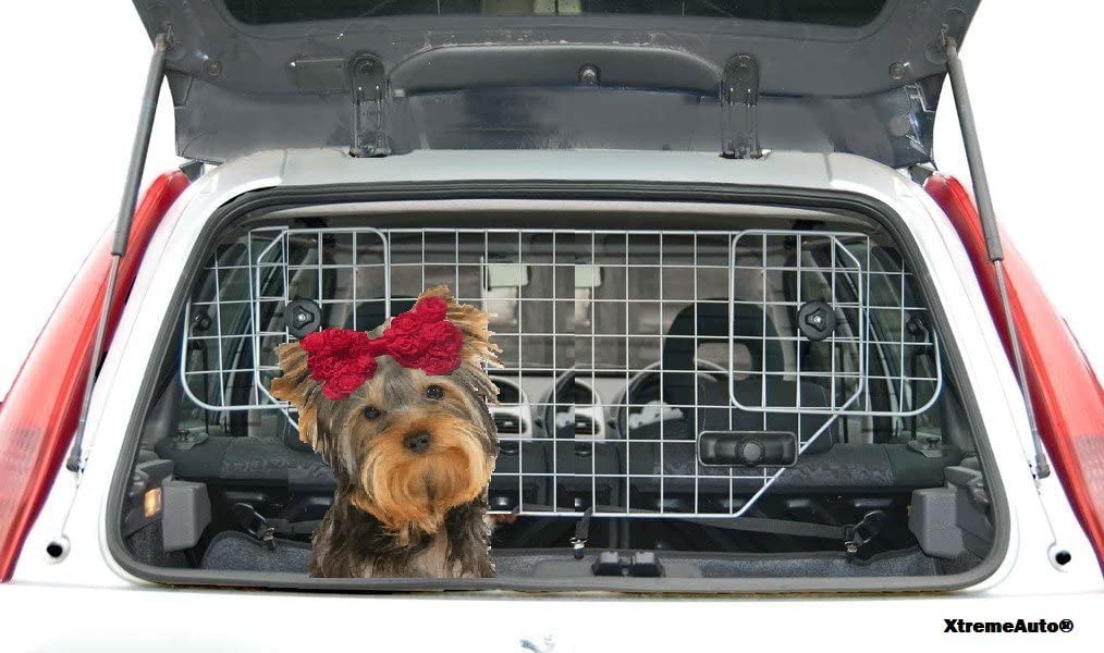  XtremeAuto - Rejilla metálica para transporte de perros en coche, incluye llavero de regalo 