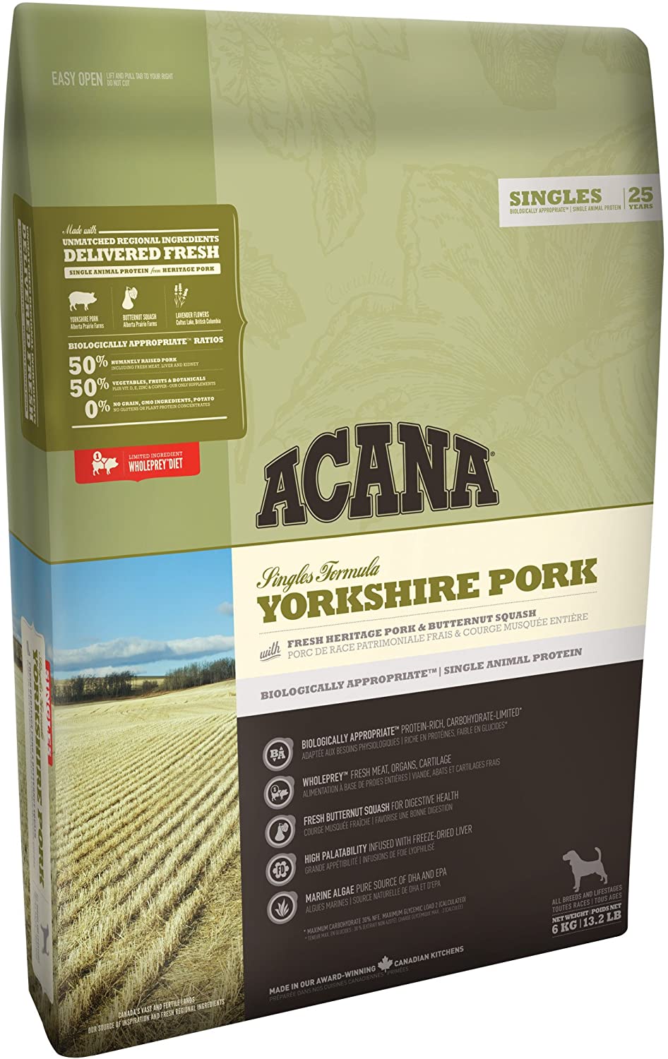  ACANA Yorkshire Pork Comida para Perros - 2000 gr 