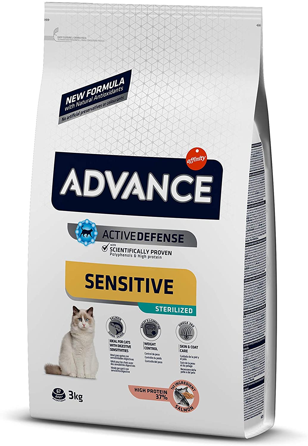 Advance Advance Sensitive Pienso para Gato Esterilizado Adulto con Salmón - 10000 gr 