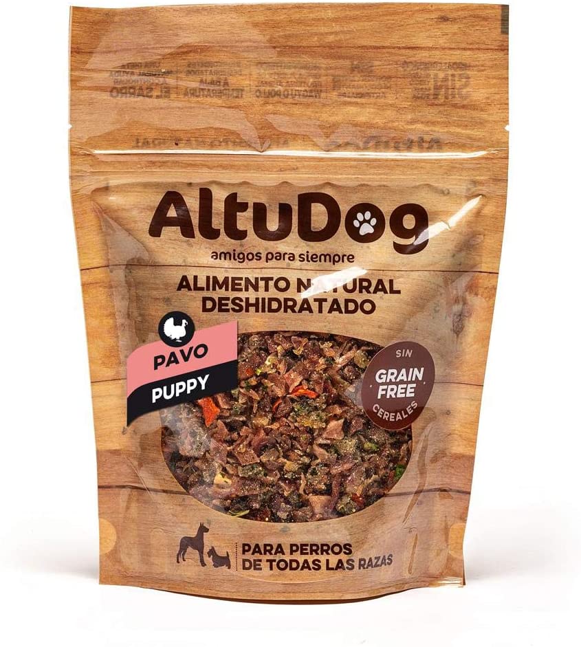  ALTUDOG Alimento Natural deshidratado para Cachorros Pavo SIN Cereales Puppy 250g - Comida Natural para Perros (250g) 