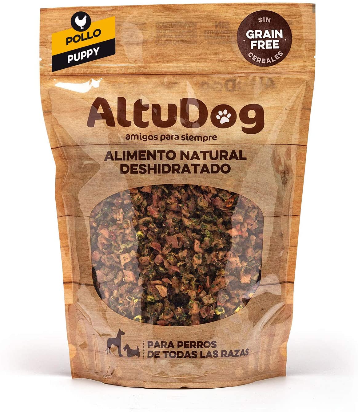  ALTUDOG Alimento Natural deshidratado para Cachorros Pollo SIN Cereales Puppy 1Kg - Comida Natural para Perros (5x1Kg) 