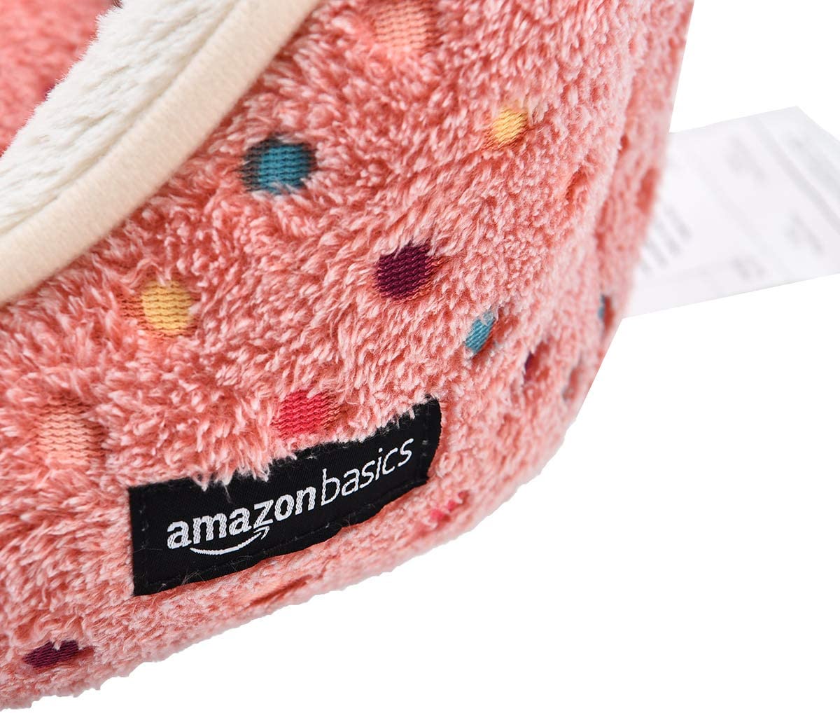  AmazonBasics Cama para mascotas, pequeña, de color rosa con lunares 