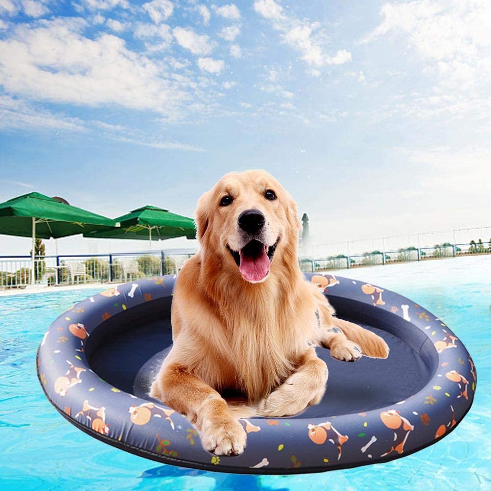  Anillo de baño de verano para mascotas, piscina para perros, piscina para perros grandes y pequeños, baño para niños, PVC respetuoso con el medio ambiente, mascotas antideslizantes y bien selladas 