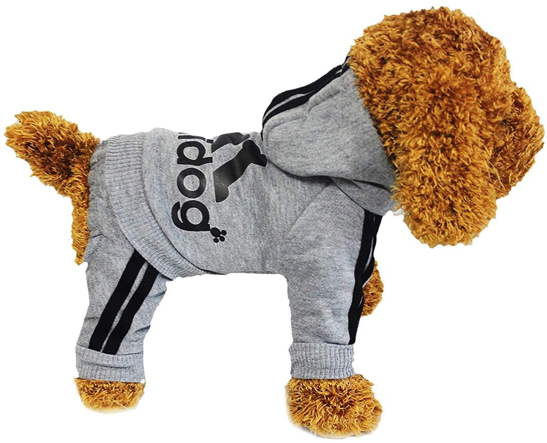  Animales Ropa - Pet Costume Ropa Para Perros Perrito Sudadera Con Capucha Pullover, Gris Medium 
