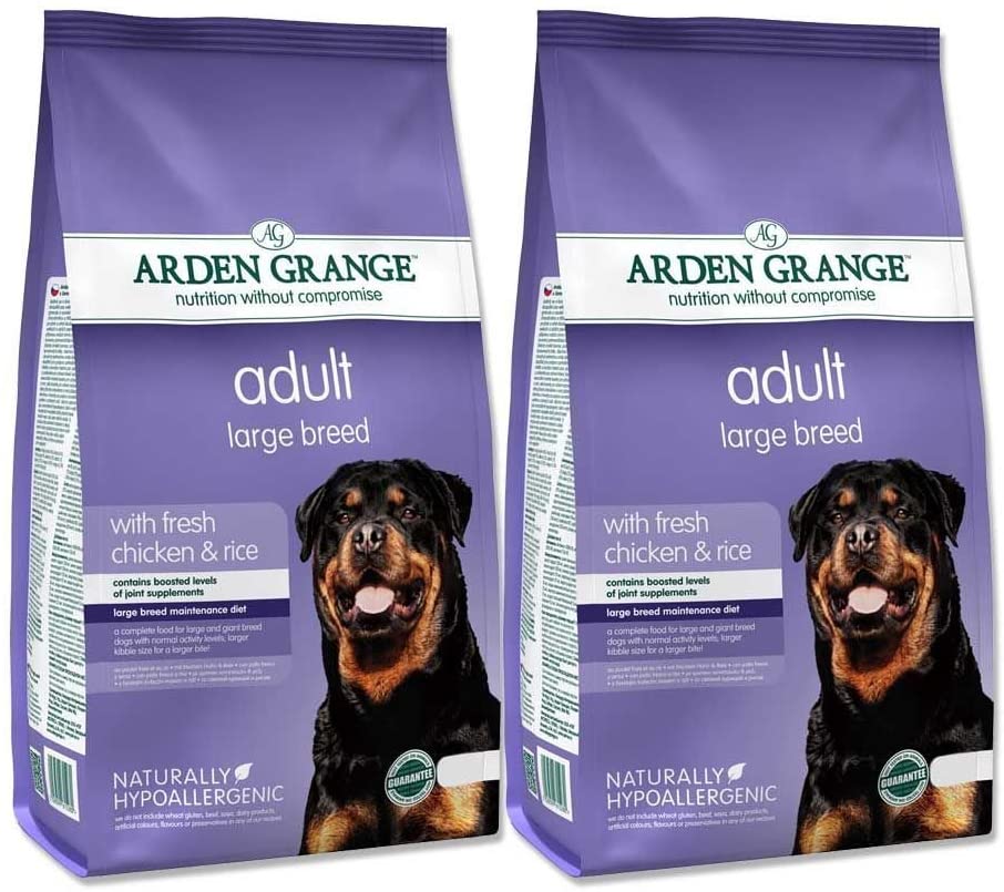  Arden Grange MultiBuy - Pollo hipoalergénico y arroz grande para adultos y perros secos 