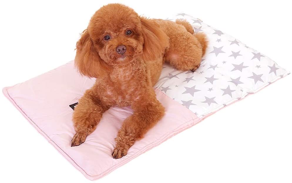  AYWJ Dog Kennel Mat Dog Bed Cama para Dormir, Four Seasons Respirable Y Duradera Lavable Sin Fundido Multiusos AIJIEGE (Color : Rosado, Tamaño : M) 