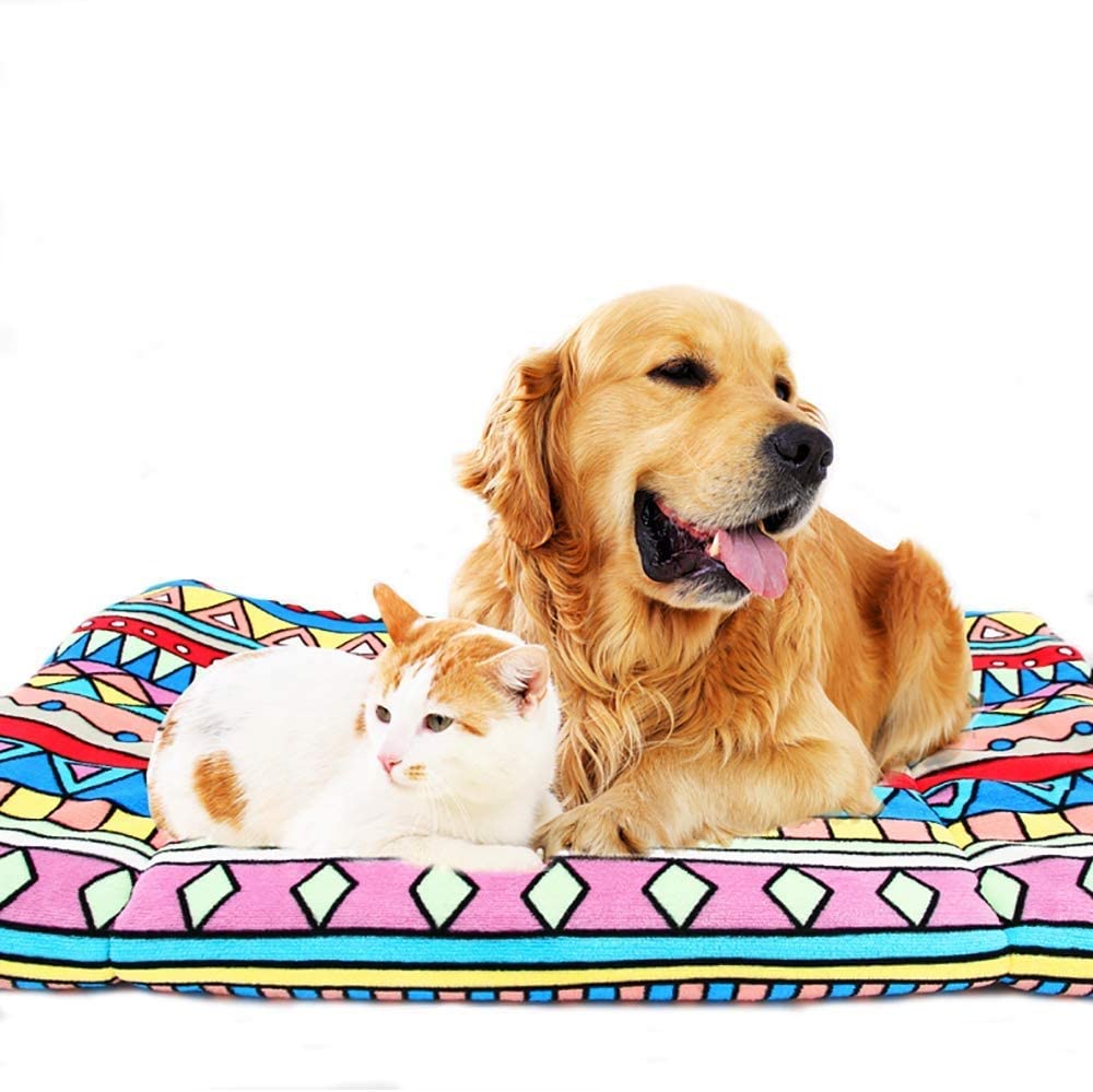  AYWJ Mantas De Cama para Mascotas Puppy Dog Cat Cojines, Transpirable Resistente A La Mordedura Super Suave Felpa Patrones Geométricos Suaves Y Difíciles De Deformar 