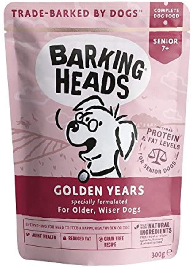  Barking Heads Comida Húmeda para Perros baja en calorías - Fat Dog Slim - Pollo de corral sin aromas artificiales, 85% Natural, Receta baja en calorías sin cereales (10 x 300 g) 