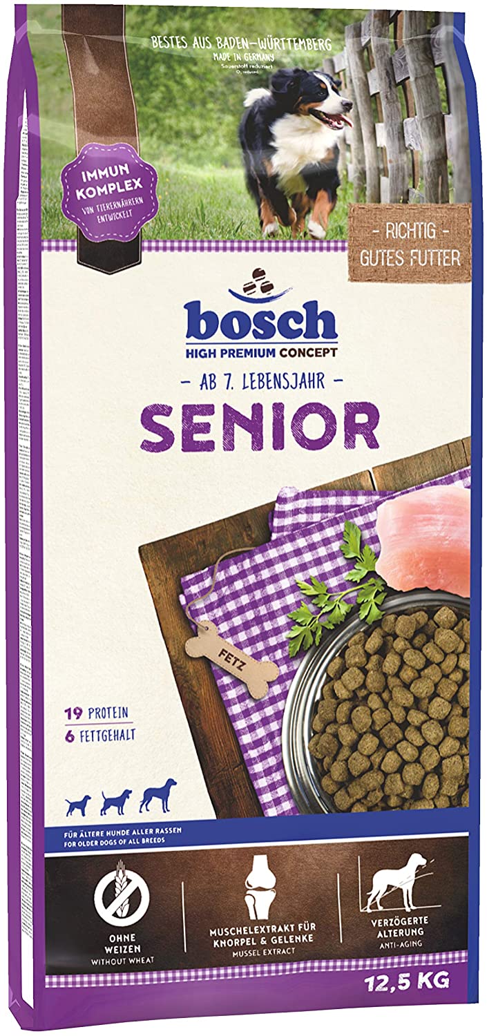  bosch HPC Senior | Comida seca para perros mayores de todas las razas | 12,5 kg 