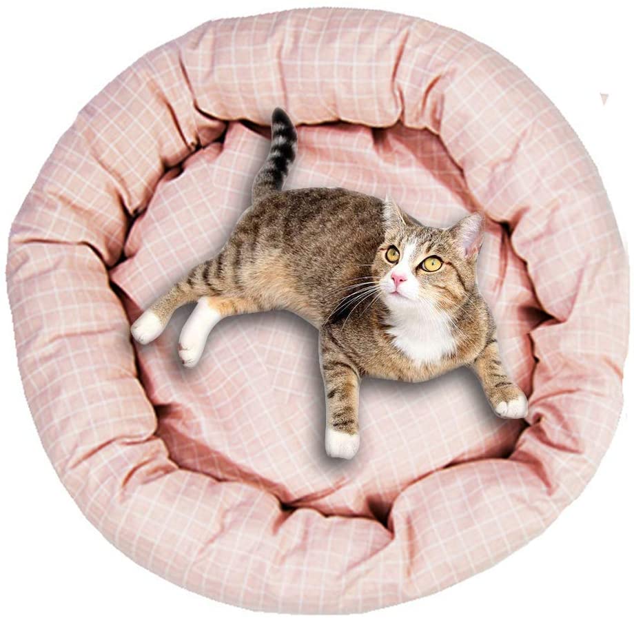 BVAGSS Soft Cama para Gatos/Perros Pequeños/Animal Doméstico con Esterilla de Verano XH058 (M, Pink) 