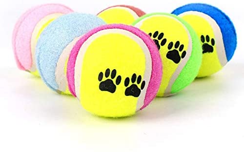  chongwan 2 Unids/Lote Pelota De Tenis Juguetes para Perros Diámetro 6 Cm Al Aire Libre Mascota Perro Entrenamiento Juguetes 