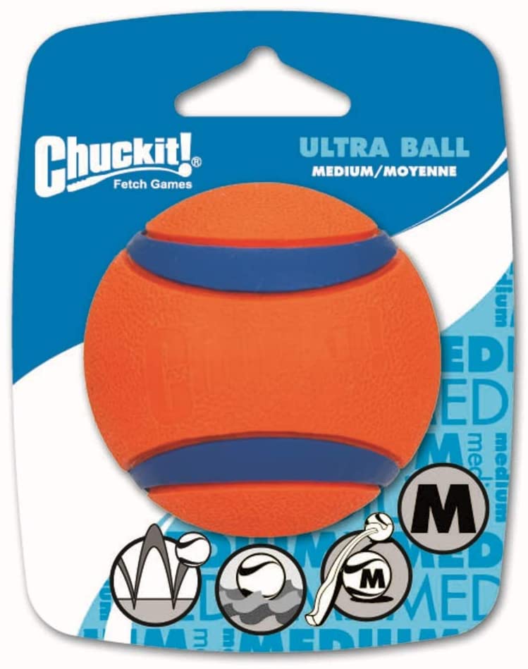 Chuckit! 170015 Ultra Ball, 1 Pelota para Perros Compatible con el Lanzador, M 