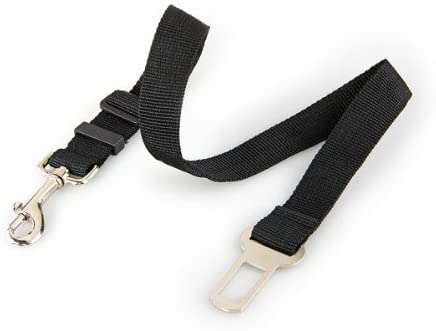  Cinturón de seguridad de coche para perro, ajustable, color negro, 70 cm 