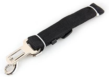  Cinturón de seguridad de coche para perro, ajustable, color negro, 70 cm 