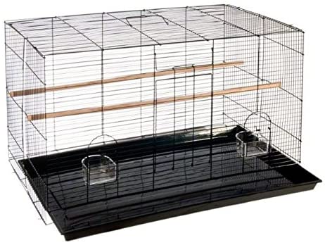  Con revestimiento de metal jaula de pájaros – viene completo con accesorios y con bar estrecho espacio ideal para especies de aves pequeñas 