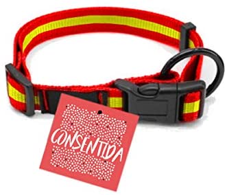  Consentida CN205542 Collar Seguridad España T-3, 33-50 x 2 cm, L, Rojo y Amarillo 