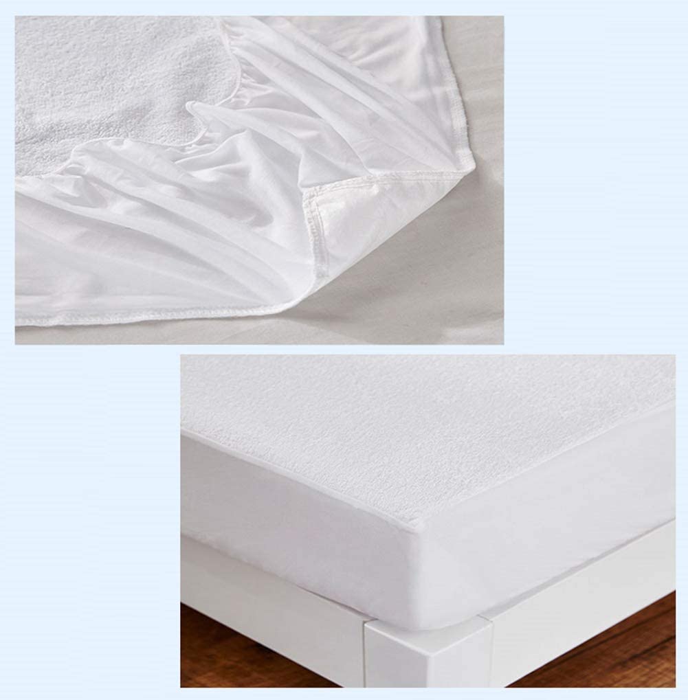  DEAR-JY Protector de Colchón Impermeable 100% algodón Antiácaros y Antibacterias Impermeable y Transpirable,90 * 200+20 