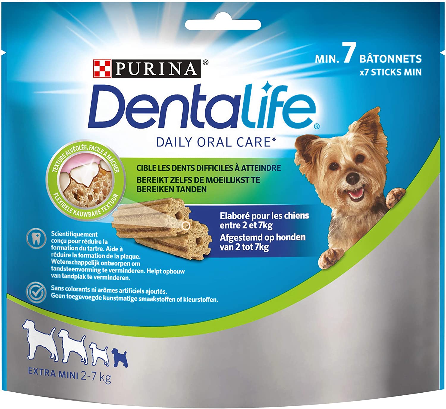  Dentalife Purina Extra Mini – 69 G – 7 Varillas de mascar para Perros de Muy pequeña Talla 