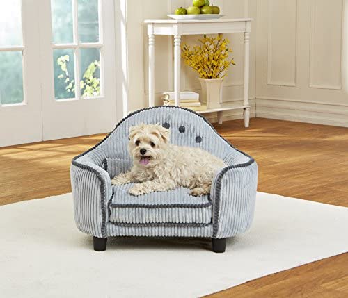  Designer sofá para perros y gatos | resistente y de cuidado fácil | ultrasuave cama para perros con suave cojín de perros y práctica bolsa para juguetes de perros 