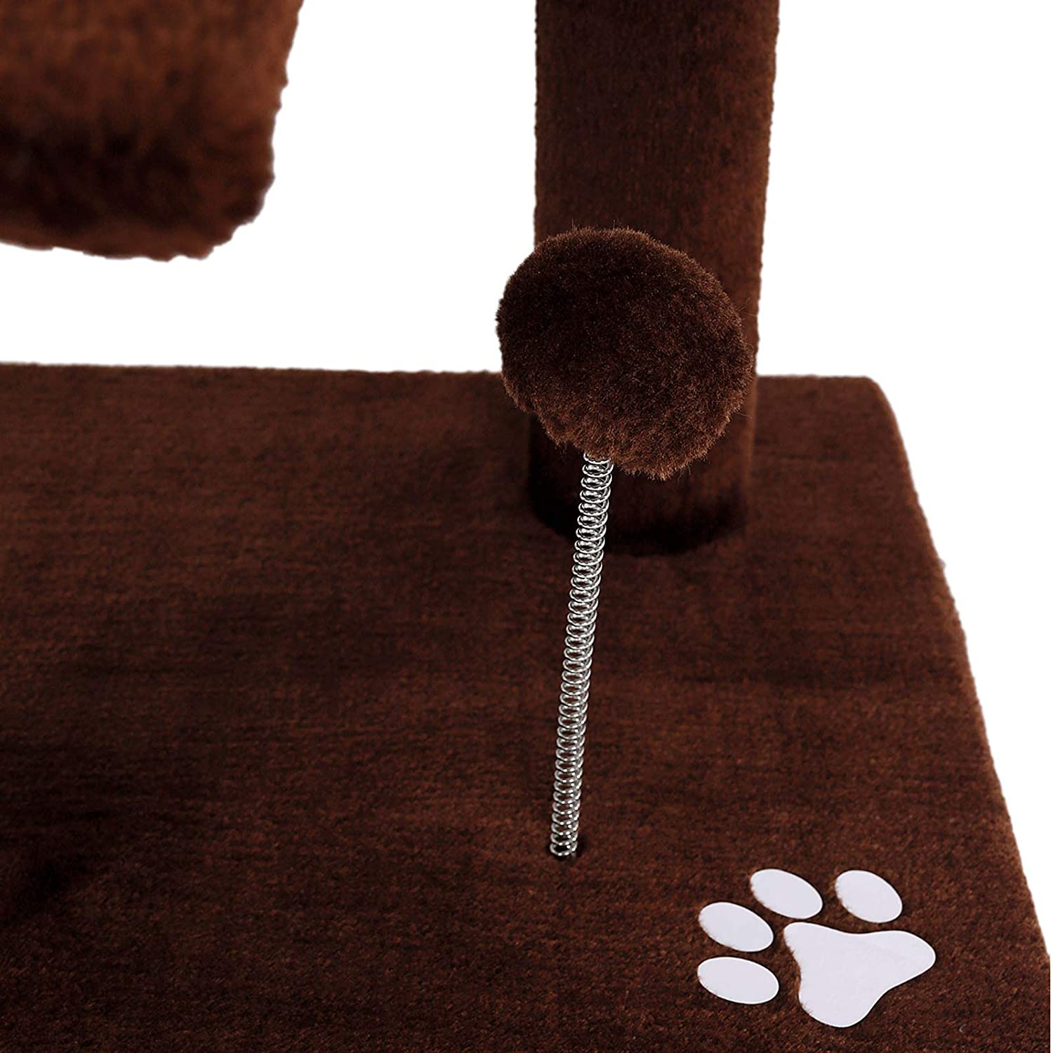  Dibea - Rascador para Gatos, Centro de Actividades, Poste para rascar, 112 cm, Color marrón 