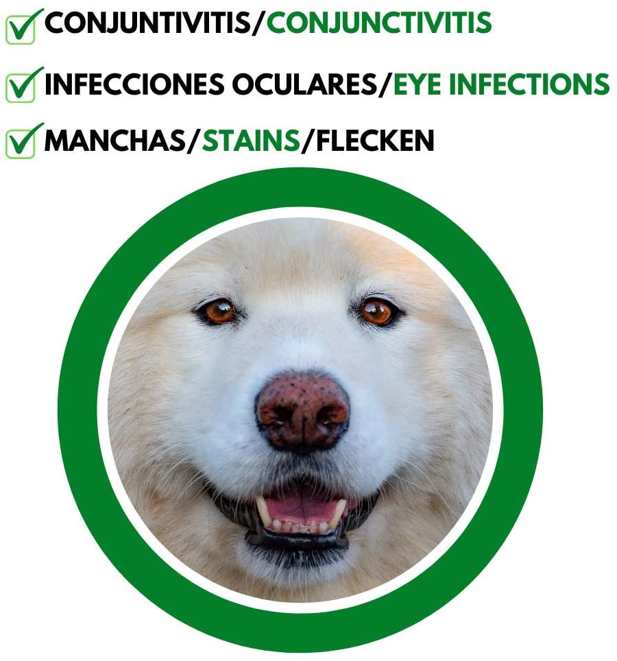  Disane Limpiador de Ojos para Perros Natural | Elimina Manchas y Legañas Producidas por Secreciones Lagrimales Alrededor del Ojo| Formulado Bajo Control Veterinario Para la Salud Ocular del Perro 
