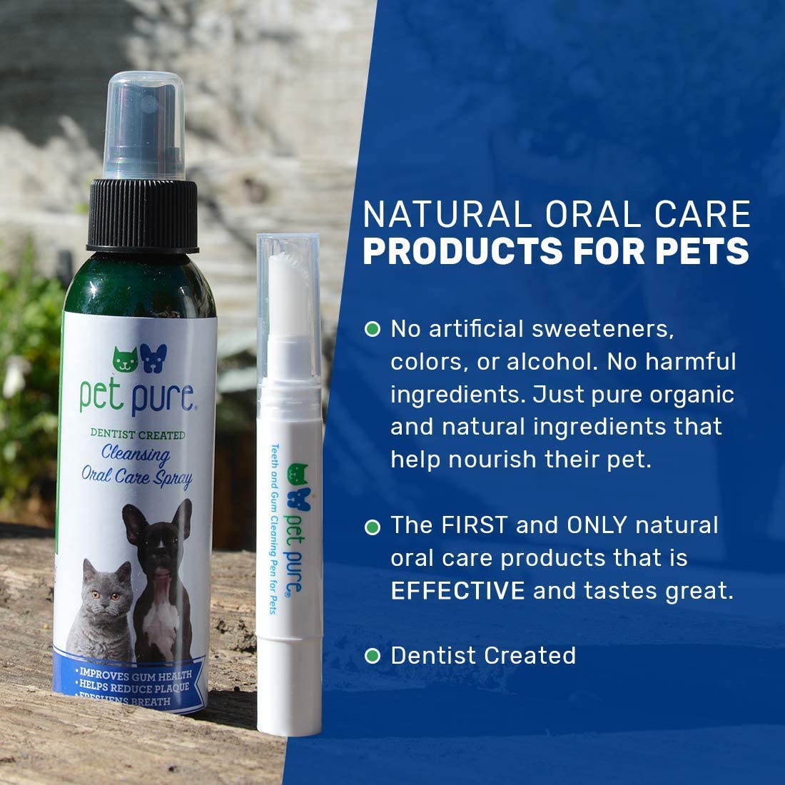  Dr. Brite Spray de Limpieza Oral Puro para Mascotas | Combate la acumulación de sarro | Refresca el Aliento del Animal doméstico | Ayuda a Reducir la Placa | Mejora la Salud de Las encías 