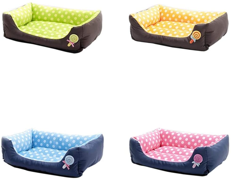  DZSHYXGW Soft Warm Pet Dog Cat Bed Puppy Cushion House Kennel Dog Mat Manta Cojín De Invierno Perros Perros Gatos Productos Lavables para Mascotas Cama 68X55X16Cm Amarillo 