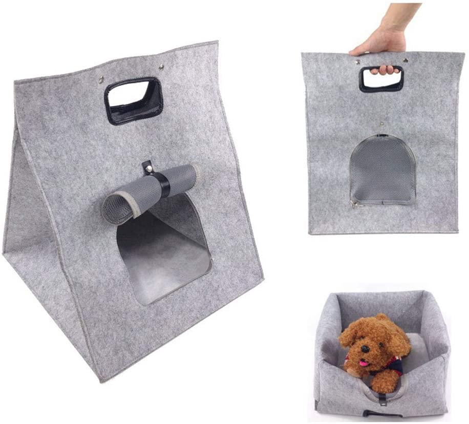  Einsgut Caja de Transporte para Perros Mimiga Plegable 3 en 1 Portador de Mascotas portátil Casa Cama Perros Gato Gato Lavable La Sala de Fieltro del Perrito Bolsa Exterior para Gatos Perros pequeños 
