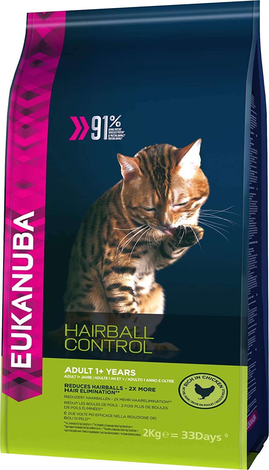  Eukanuba Adulto Hairball Control Rico en pollo [2 Kg] 