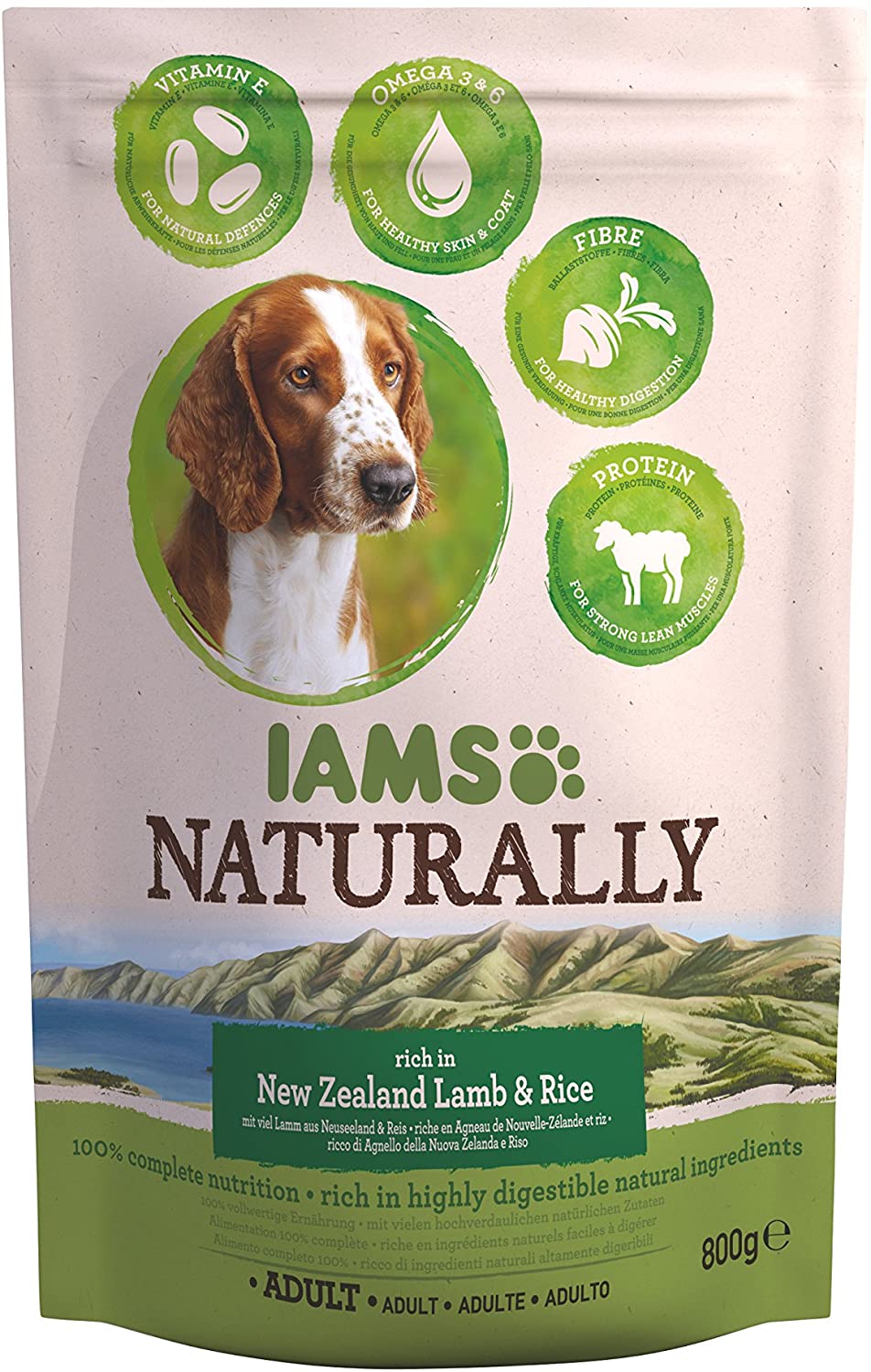  EUKANUBA Iams Naturally Adult Dog Lamb & Rice 800Gr Pvp4,31 800 g 