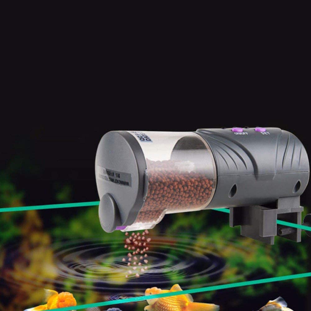  Expresstech @ Alimentador automático de Peces Dispensador de Comida con Temporizador para Acuario Pescado Tanque Estanques 