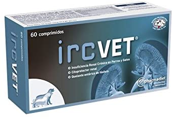  Farmadiet IRC-Vet Blísters con 60 Comprimidos para Perros y Gatos con Insuficiencia Renal Crónica 