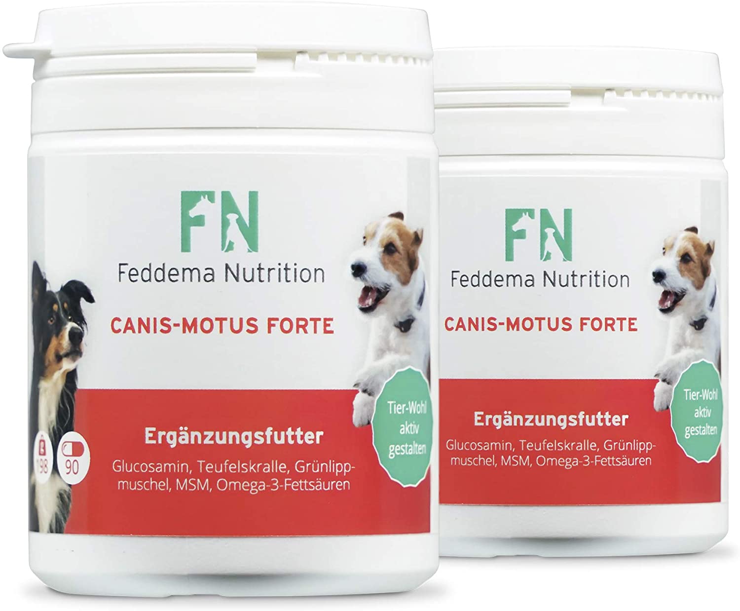  Feddema Canis Motus Forte - Complementos alimenticios para Perros para los cartílagos y articulaciones con hasta 3 Veces más * La glucosamina, Uña de Diablo, el Mejillón Verde, MSM 