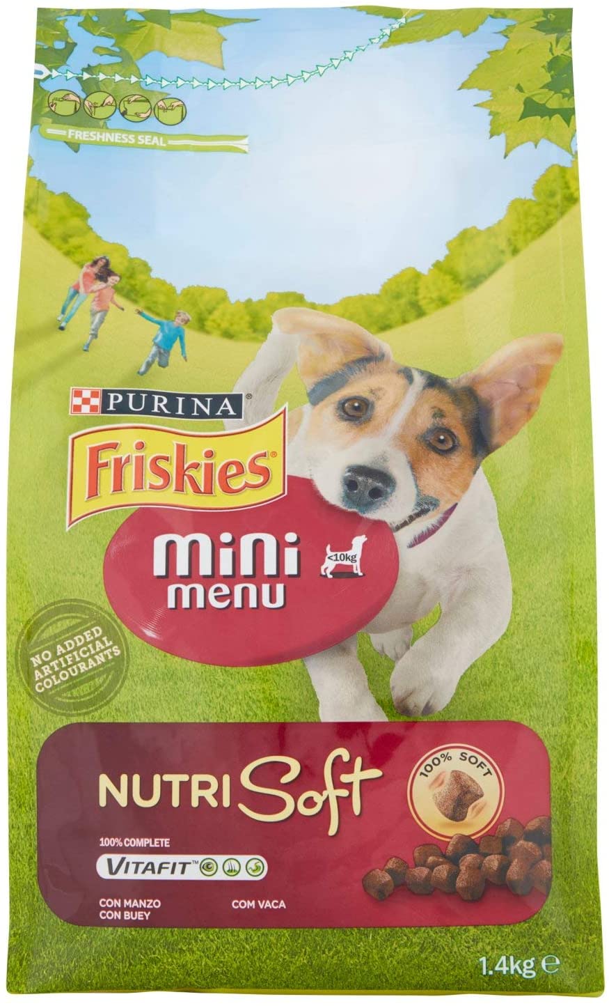  Friskies VitaFit Mini Menu Nutri Soft Perro Adult Raza Pequeña con Buey 1,4 Kg - 1400 gr 