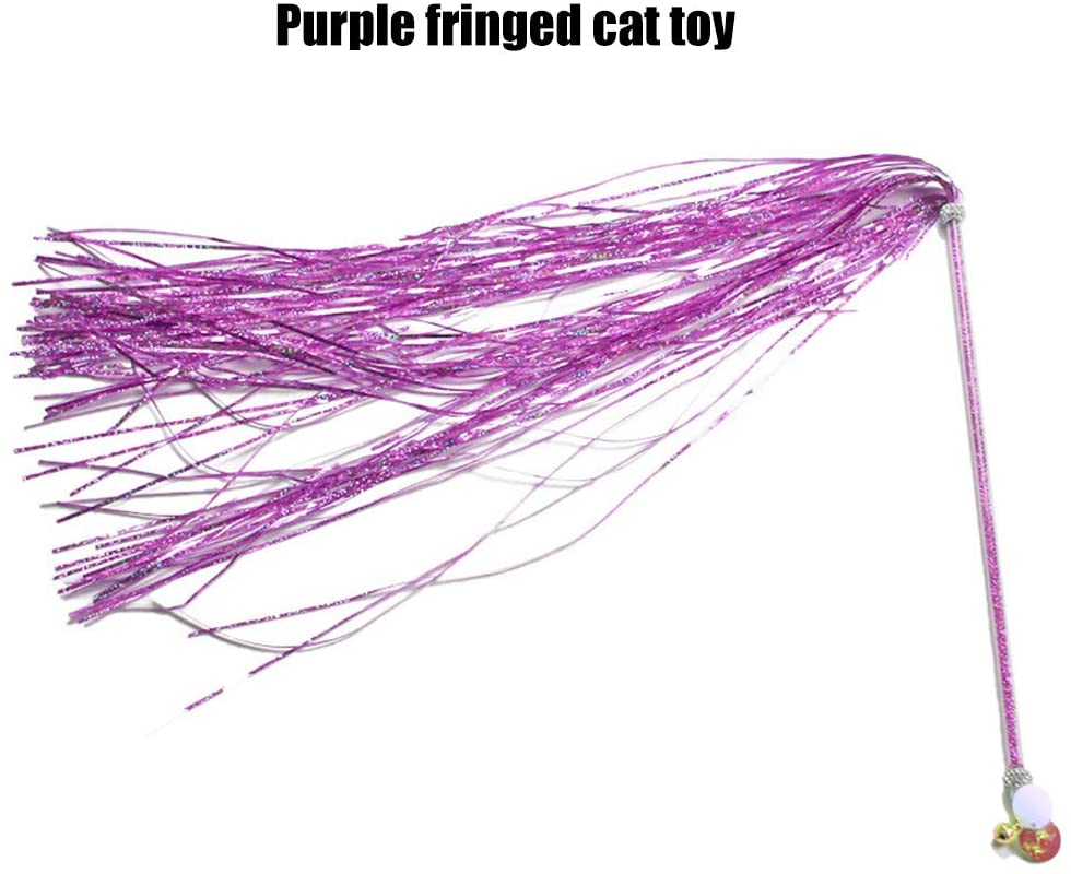  Frpower Gatito del Gato Juguete Interactivo Teaser, Gatito Interactivo Juguetes Borla Wand Juego Divertido Palillos para Mascota Gato 3Pcs Ingenio 
