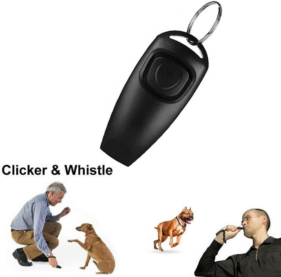  GK 2en1 Clicker / Whistle Dog Entrenador de entrenamiento de mascotas Enseñando perros Cachorro Entrenamiento de respuesta a la obediencia para cachorros y perros adultos que entrenan con clicker 