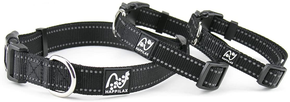  Happilax Collar Perro Grande y Fuerte en Nylon, Resistente y Ajustable 
