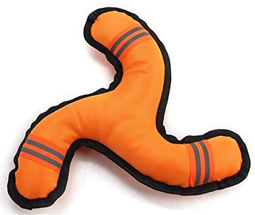 HHSM Perro Frisbee Juguete Reflectante Boomerang Resistente a morder Mascota Entrenamiento Dardos Juguete Masticar pequeño Mediano Grande Perro Mascotas Suministros 26 * 26 cm tamaño Naranja 5 