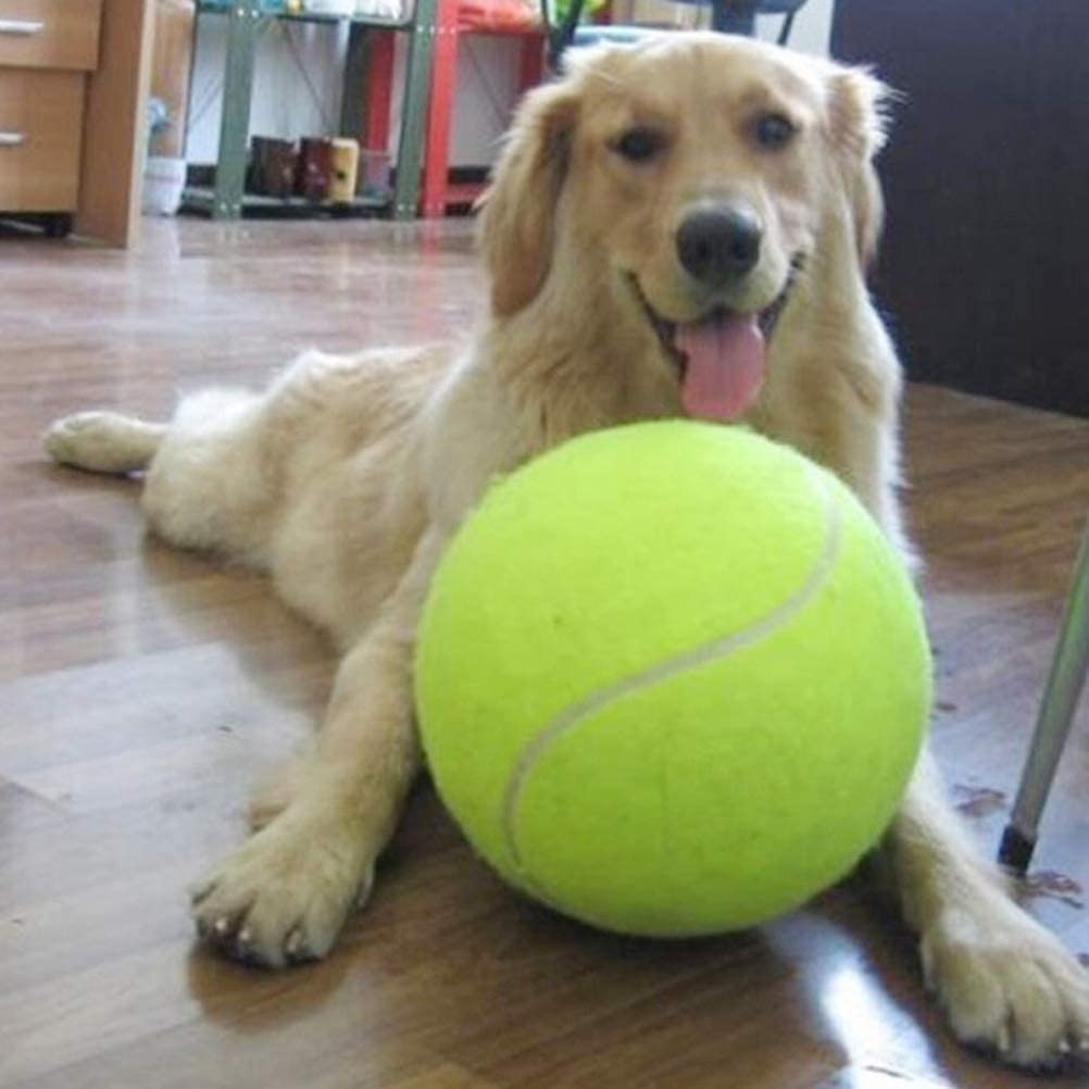 Hihey Pelotas de Juguete para Perros Pelota de Tenis para Mascotas Robusta 24 CM Diámetro Perro Chew Toy Pelota para Mascotas Pelota de Tenis Gigante 